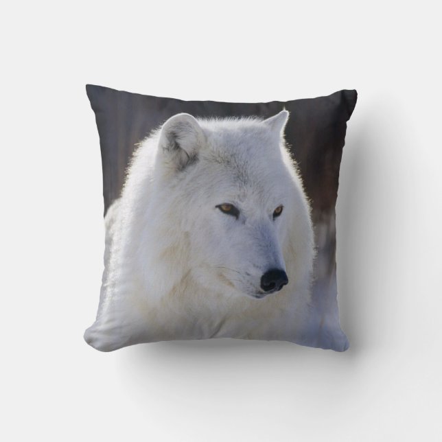 Coussin du loup blanc arctique (Recto)
