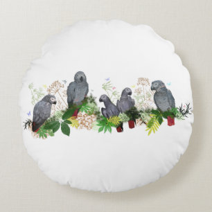 Coussin du parti Gray Parrot