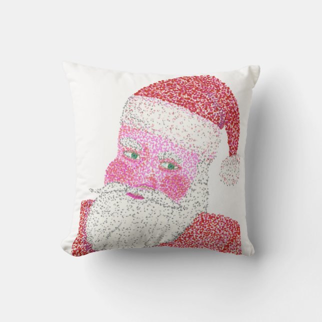 Coussin du Père Noël, Pointillisme de dessin à deu (Recto)