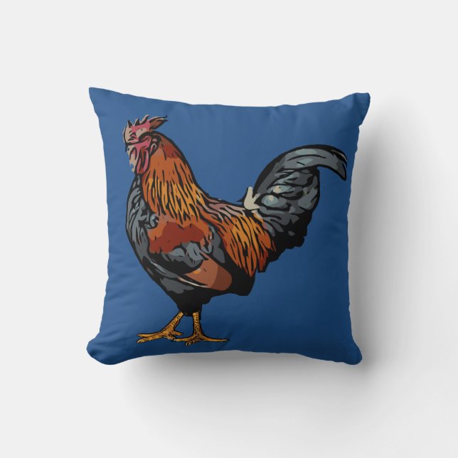 Coussin du Rooster bleu (Recto)