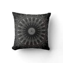 Coussin du Sud-Ouest noir et blanc
