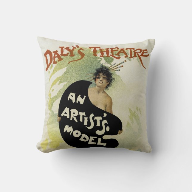 Coussin ~ du théâtre du Daly le modèle d'un artiste (Recto)