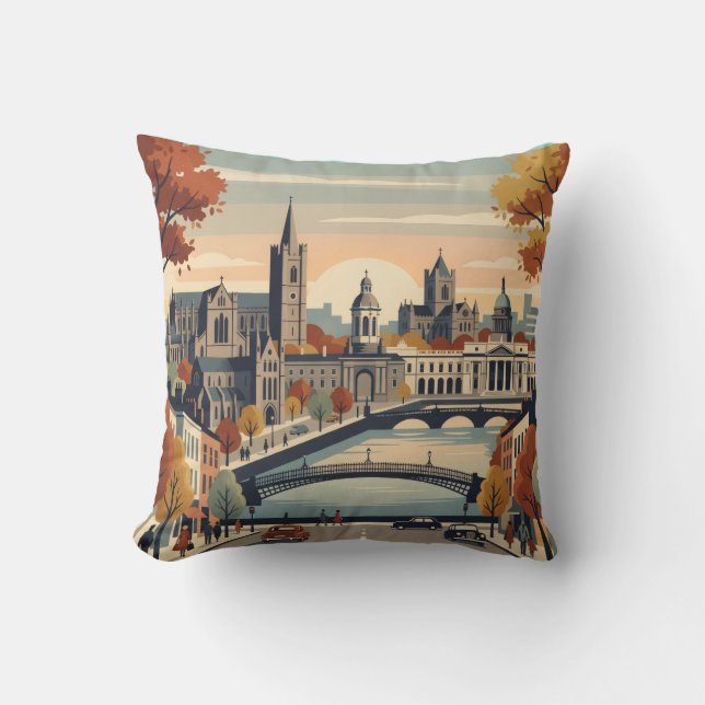 Coussin Dublin en automne (Recto)