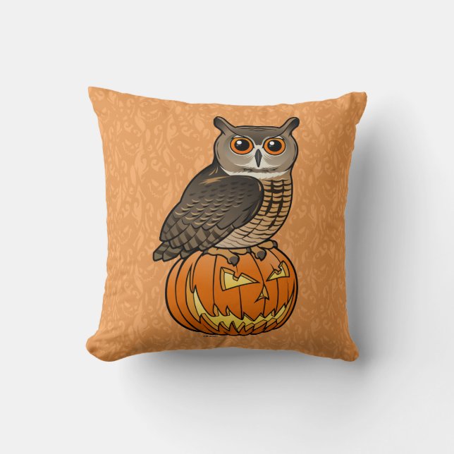 Coussin Duc d'Eurasien de Halloween (Recto)