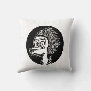 Coussin Duck man portrait sketchy drawing