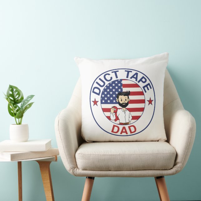 Coussin Duct Tape Dad - Throw Pillow (Square) (Chaise)
