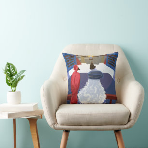 Coussin Dumbledore & Fawkes sur Balcon