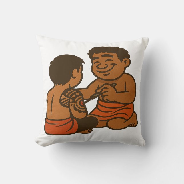 Coussin Dumi Tatau Artiste (Recto)