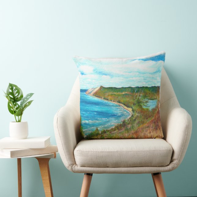 Coussin Dunes de l'ours de sommeil Lakeshore Michigan Beac (Chaise)