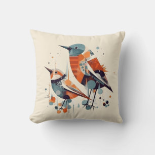 Coussin Duo de volière scandinave, personnalisé