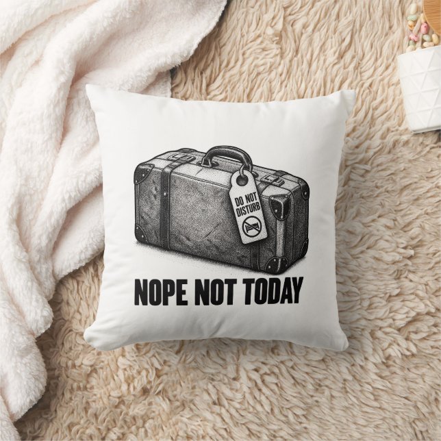 Coussin Dure Non Valise Fermée Pas Aujourd'hui (Couverture)