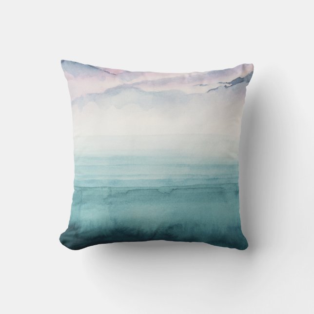 Coussin Dusk on the Bay - Aquarelle (Recto)