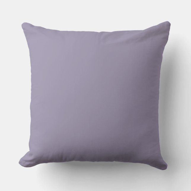 Coussin Dusty Lavender Solid Outdoor Throw Pillow 20x20 (Recto)