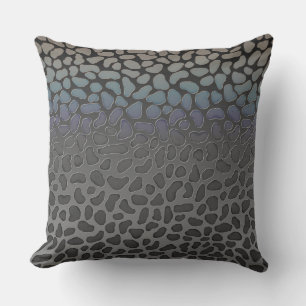 Coussin Dusty Pastel Poster de animal Ombre Gris Violet Pe