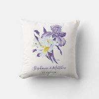 Dusty Purple Floral Iris White Daisy Mariage