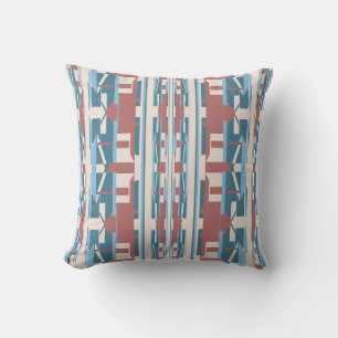 Coussin Dusty Rose Bleu Beige Sud-Ouest Look Grandes Mosaï