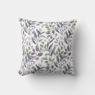 Coussin Dusty Violet Sage Vert Feuille verdure  