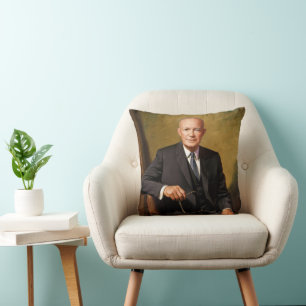 Coussin Dwight Eisenhower Président Portrait de la Maison