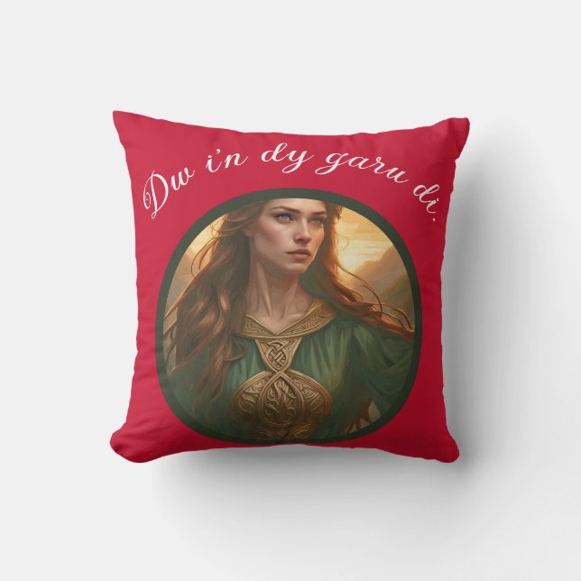Coussin Dwynwen la patronne des amoureux découpée v2 (Recto)