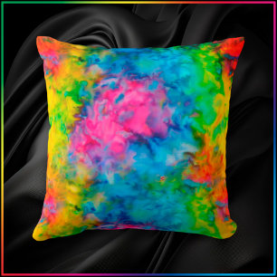 Coussin [Dye-Cravate atomique] V2 Couleurs psychédéliques 