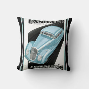 Coussin dynamique de décor d'art déco de Panhard