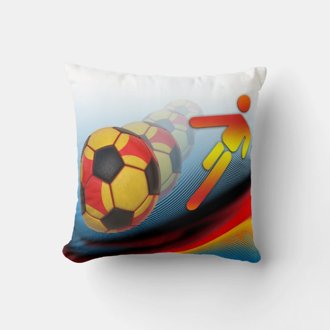 Coussin Dynamique du football et du football (Recto)