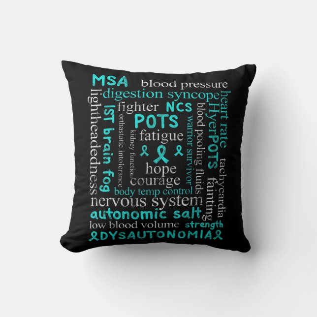Coussin Dysautonomia Sensibilisation Mois dysautonome pati (Recto)