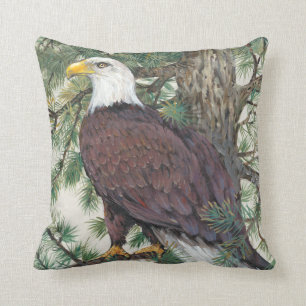 Coussin Eagle chauve sur la branche