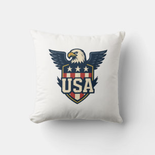 Coussin Eagle Crest des États-Unis — Bouclier du drapeau V