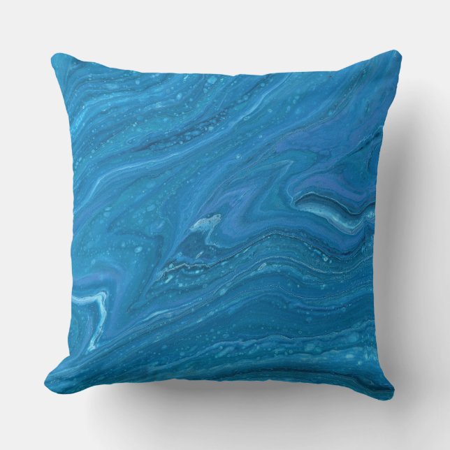 Coussin Eagle Eye 2 Abstrait Bleu (Recto)