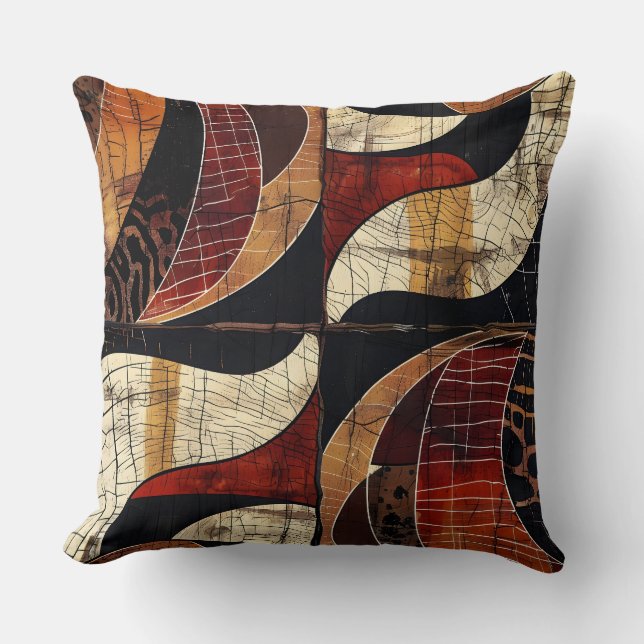 Coussin Earthy Modern Abstrait (Recto)