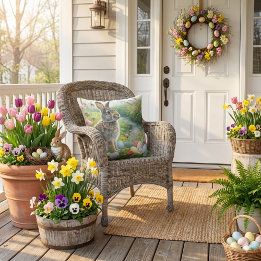 Coussin Easter Holiday Rabbit Nature