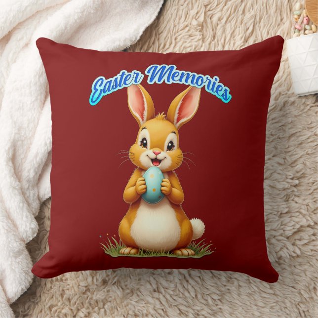Coussin Easter Memories – Cute Bunny Illustration almofada (Couverture)