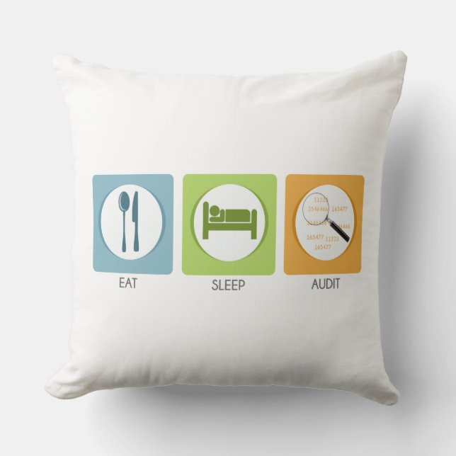 Coussin Eat Sleep Audit ! (Recto)