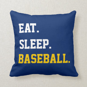 Coussin Eat Sleep Baseball Sleutelhanger Ronde Button 7,6