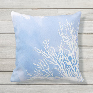 Coussin Eau bleu corail récif plage moderne été