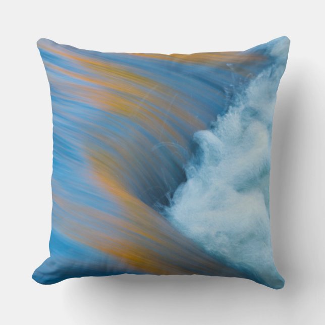 Coussin Eau bleue abstraite, Canada (Recto)