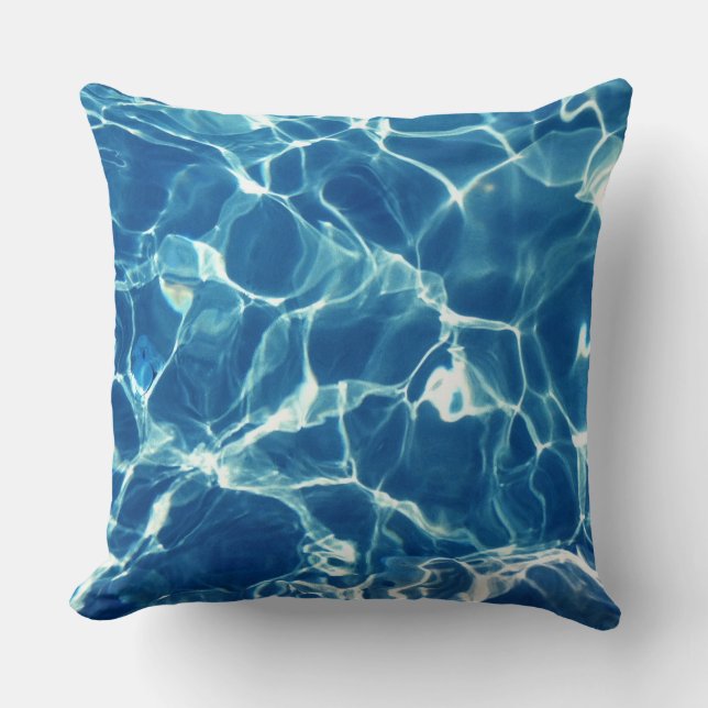 Coussin Eau bleue étincelante (Recto)