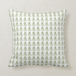 Coussin Eau botanique motif feuille ferne