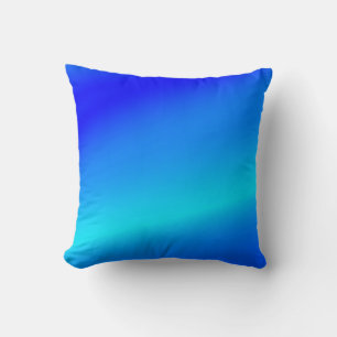 Coussin Eau claire bleu cuivre pastel abstrait