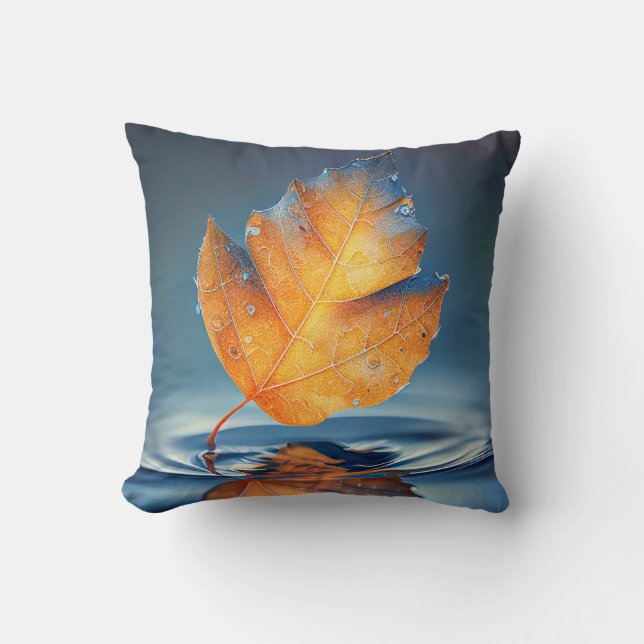 Coussin Eau de feuilles Calme Nature Tranquille Saison pai (Recto)