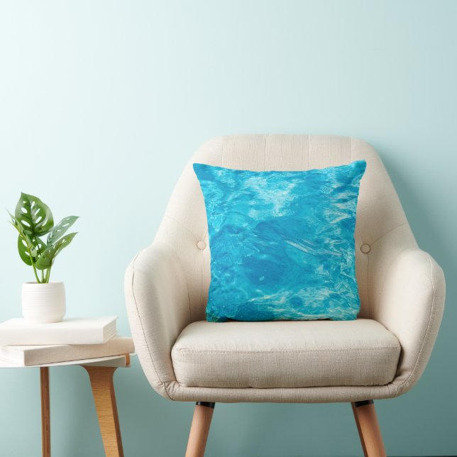 Coussin eau de la piscine abstraite (Chaise)
