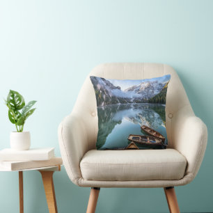 Coussin Eau Pragser Wildsee Dolomites Italie