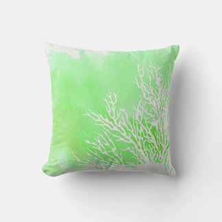 Coussin Eau vert corail récif plage tendance été