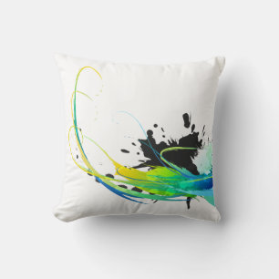 Coussin Eaux cool Abstraites Plaques de peinture