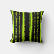 Ébène Lime Moderne Africain Noir & Vert Géométriqu