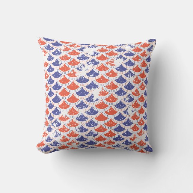 Coussin Écailles de poisson Coastal Americana (Recto)
