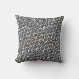 Coussin écailles de sirène Thunder_Cove noir/blanc