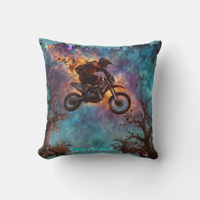 Coussin Échapper Au Feu - Rider En VTT (Recto)