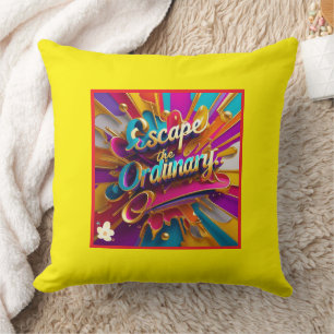 Coussin "Échapper, explorer, évoluer"